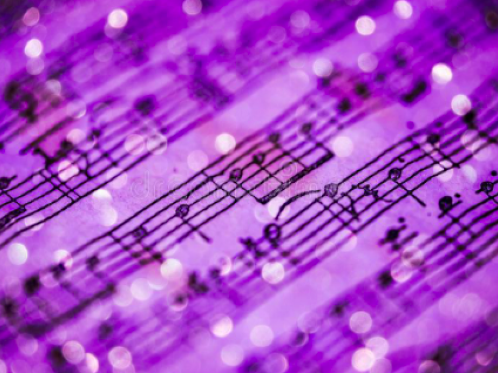 Music notes sheet with lights 