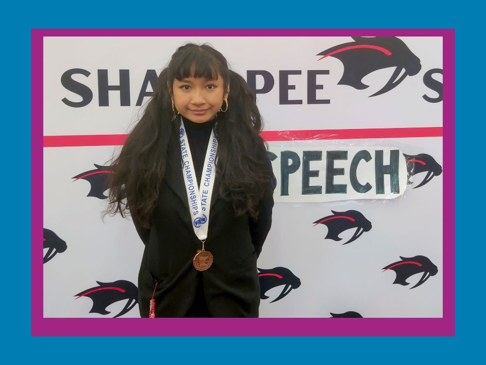 Angelica Mey with bronze medal