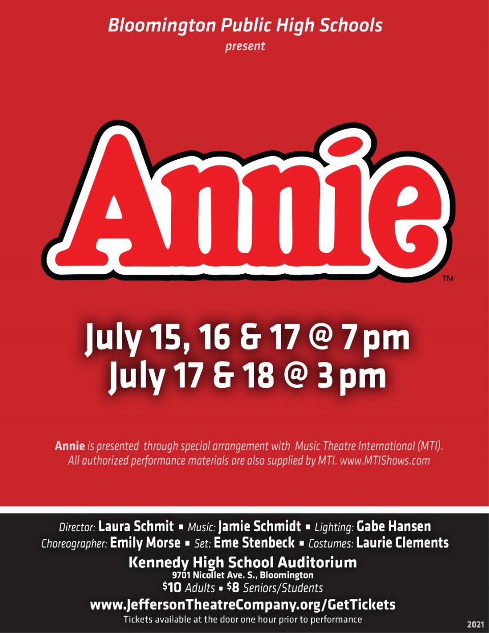Annie play poster