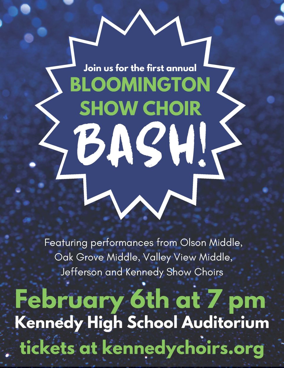 Bloomington Show Choir Bash flyer