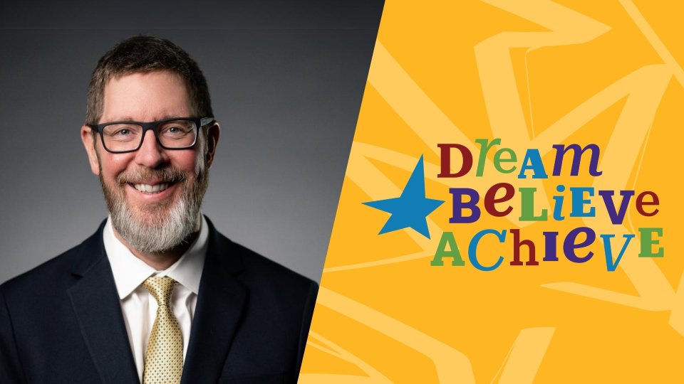 photo of Eric Melbye and Dream, Believe, Achieve tagline