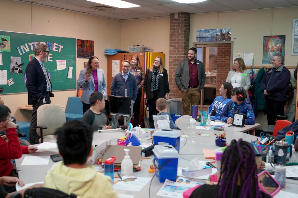 State lawmakers visiting special education students