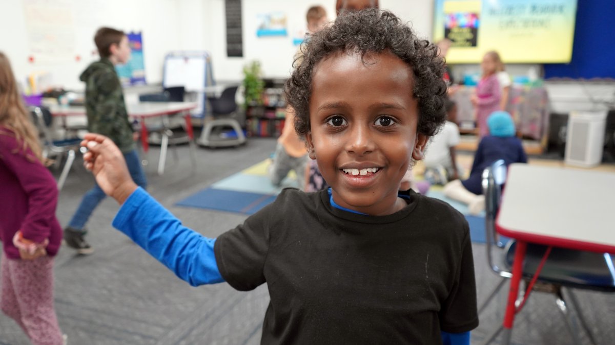 student smiling