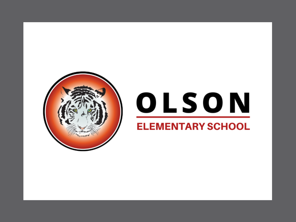 Olson Elementary School White Tigers logo