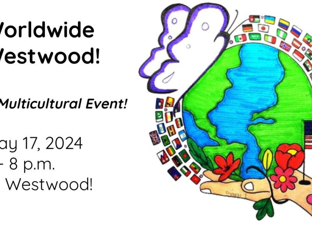 worldwide westwood with earth, country flags