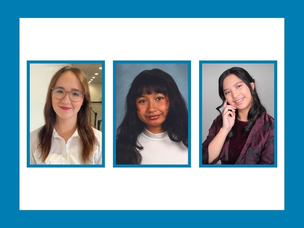 Photos of Addison Wendt, Angelica Mey and Kailey Tan