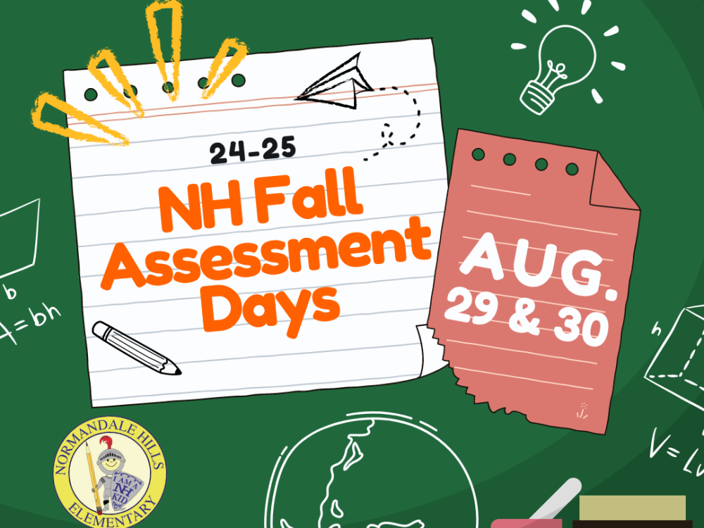 Chalkboard with 24-25 NH Fall Assessment Day text