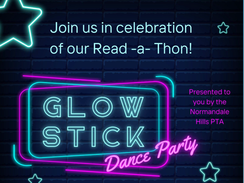 Neon colors with Glow Stick Dance Party text