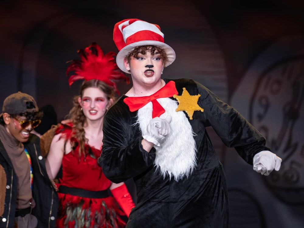 student dressed as Cat in the Hat