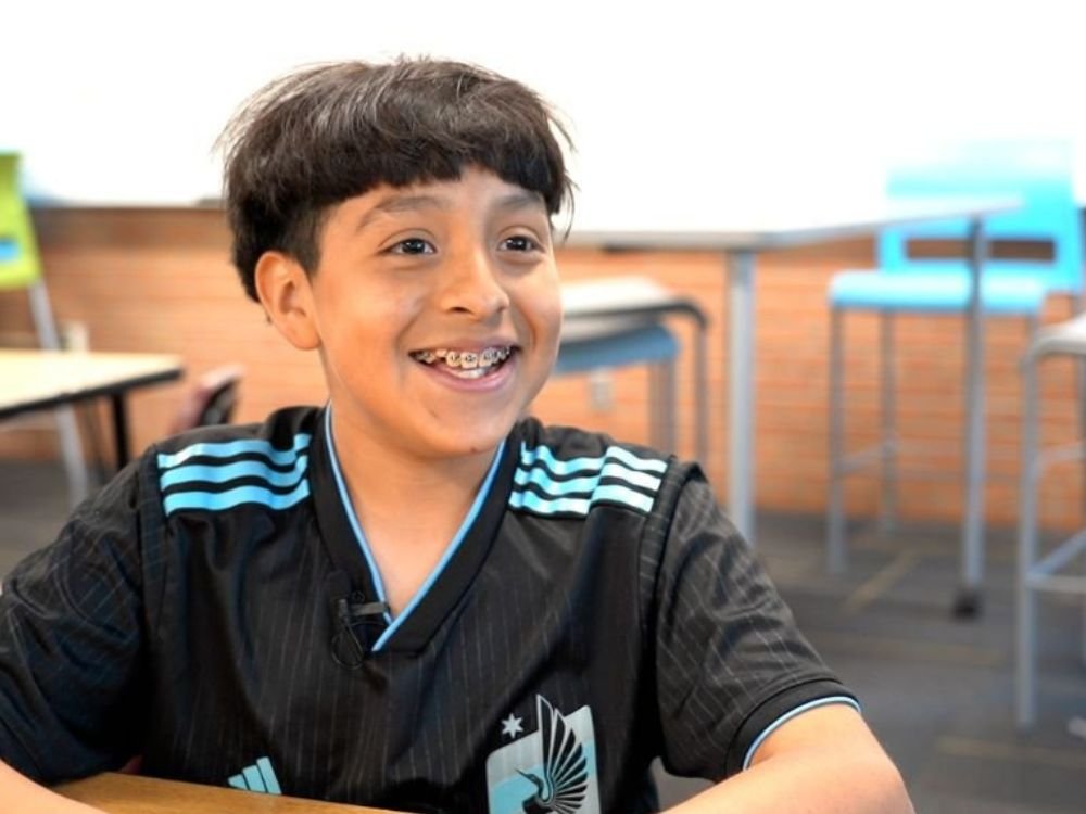 student smiling